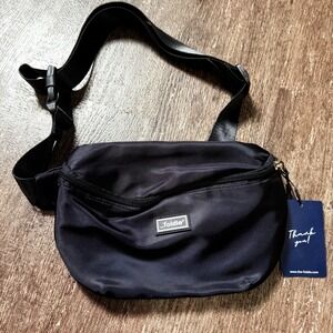 The Foldie Belt Bag Unisex Black Nylon Crossbody Fanny Pack Travel Pouch NWT